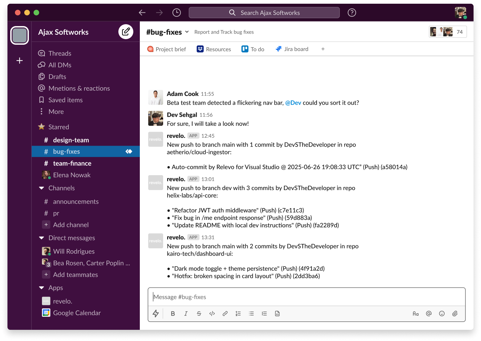 revelo Slack Notification